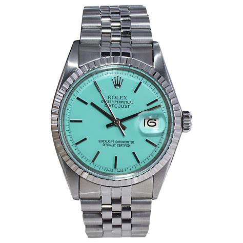 blue roman dial rolex|rolex with tiffany blue dial.